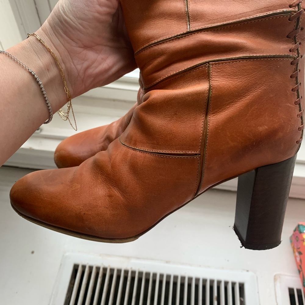 Chloe Patchwork Leather Knee High Boots - image 6